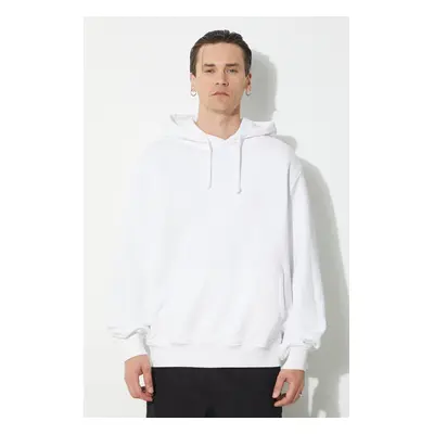 Bavlněná mikina 424 Alias Hoodie pánská, bílá barva, s kapucí, hladká, FF4SMF01AP-JE375.064