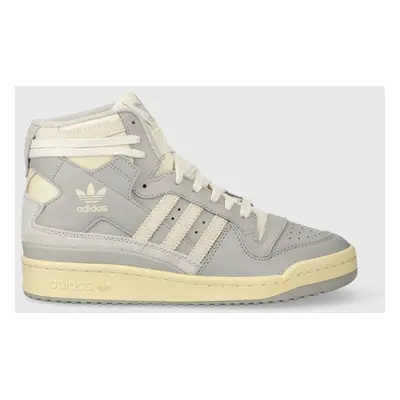 Kožené sneakers boty adidas Originals Forum 84 High šedá barva, IF2735