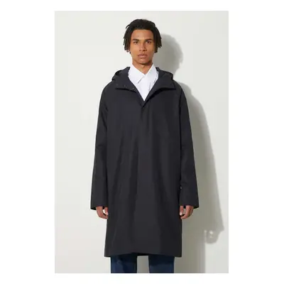 Bunda Wood Wood Tobias Twill Parka Coat 12135900-5269 NAVY pánská, černá barva, přechodná