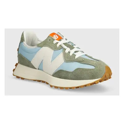 Sneakers boty New Balance 327 zelená barva, U327SC