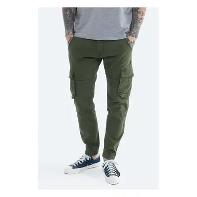 Kalhoty Alpha Industries Army Pant Army Pant pánské, zelená barva, ve střihu cargo, 196210.142