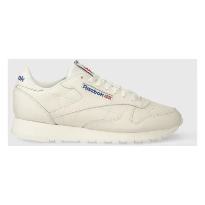 Kožené sneakers boty Reebok béžová barva