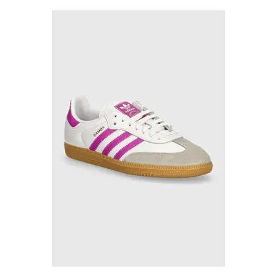 Sneakers boty adidas Originals Samba OG bílá barva, IH2873