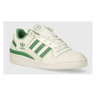 Kožené sneakers boty adidas Originals Forum Low CL bílá barva, IG3778