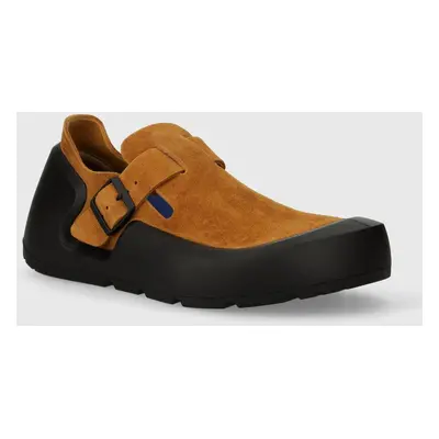 Kožené polobotky Birkenstock Reykjavik pánské, hnědá barva, 1027340