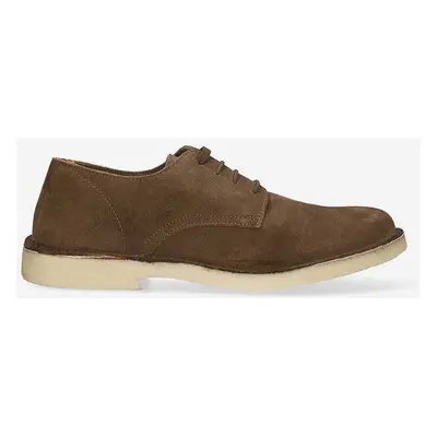 Semišové polobotky Astorflex Derby Uomo COASTFLEX 001 DARK KHAKI pánské, hnědá barva