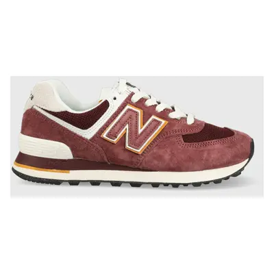 Sneakers boty New Balance U574MO2 vínová barva, U574MO2-MO2