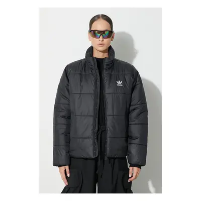 Bunda adidas Originals Adicolor Puffer dámská, černá barva, zimní, II8455