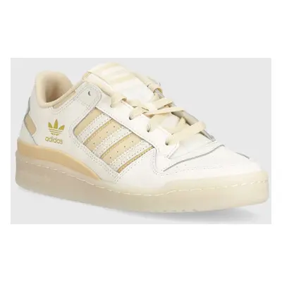 Kožené sneakers boty adidas Originals Forum Low CL W béžová barva, IG3688