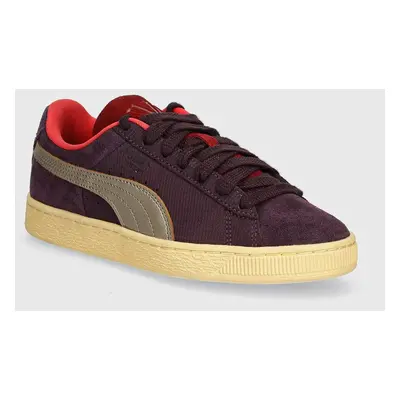 Semišové sneakers boty Puma Suede Play Paris fialová barva, 398190