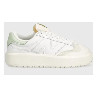 Kožené sneakers boty New Balance CT302SG bílá barva