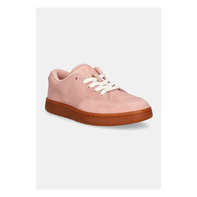 Semišové sneakers boty Kenzo Dome Low Top Sneakers růžová barva, FD62SN061L56.34