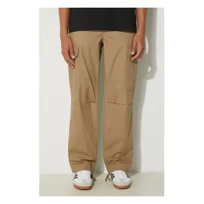 Bavlněné kalhoty Carhartt WIP Regular Cargo Pant béžová barva, jednoduché, I032467.8Y02