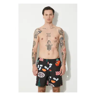 Plavkové šortky Carhartt WIP Slater Swim Trunks černá barva, I031536.23JXX