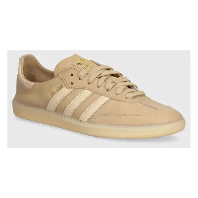 Kožené sneakers boty adidas Originals Samba Decon béžová barva, IH5382