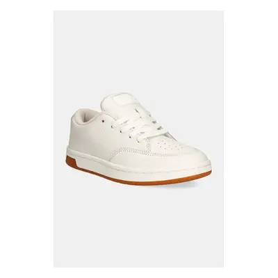 Kožené sneakers boty Kenzo Dome Low Top Sneakers bílá barva, FD62SN061L53.02