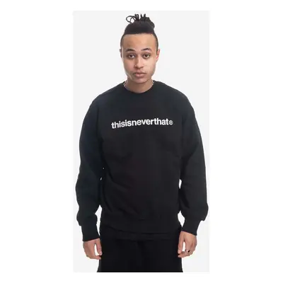 Bavlněná mikina thisisneverthat T-Logo Crewneck pánská, černá barva, s aplikací, TN220TSWCW01-NA