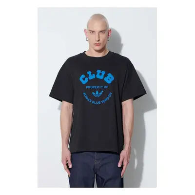 Bavlněné tričko adidas adidas Originals Club Tee černá barva, s potiskem, IA2458-black