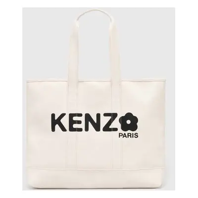 Bavlněná kabelka Kenzo Utility Large Tote Bag béžová barva, FE68SA911F36.03