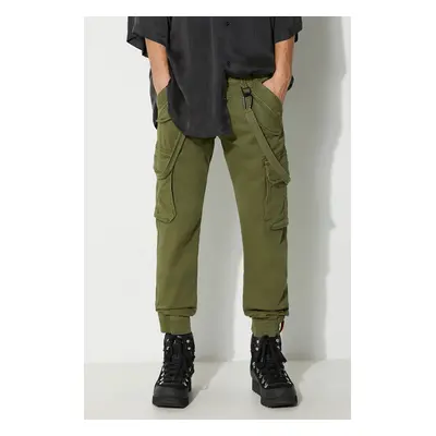 Kalhoty Alpha Industries Utility Pant pánské, zelená barva, ve střihu cargo