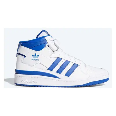 Kožené sneakers boty adidas Originals Forum Mid bílá barva, FY4976-white