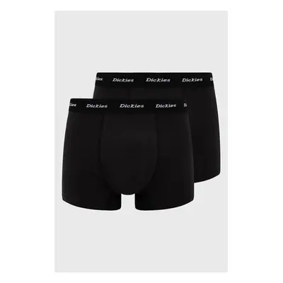 Boxerky Dickies (2-pack) pánské, černá barva, DK0A4XOCBLK-BLACK