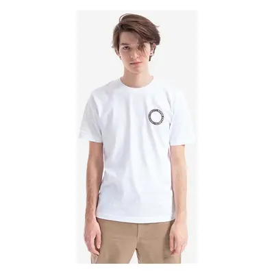 Bavlněné tričko Norse Projects Johannes BMC Logo Print bílá barva, s potiskem, N01.0562.0001-000