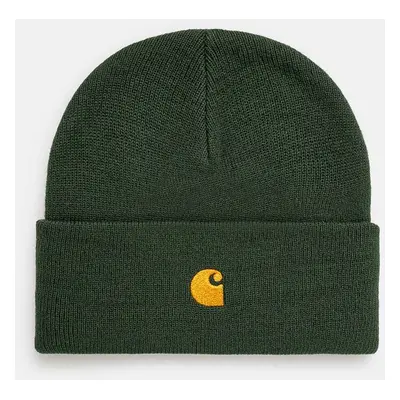 Čepice Carhartt WIP Chase Beanie zelená barva, I026222.2CXXX