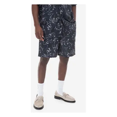 Kraťasy Han Kjøbenhavn Chrome Tribal Printed Track Shorts M-132503-057 pánské, černá barva