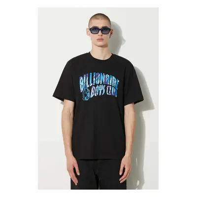 Bavlněné tričko Billionaire Boys Club Camo Arch Logo černá barva, s potiskem, B24241