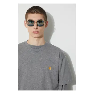 Bavlněné tričko Carhartt WIP S/S Chase T-Shirt šedá barva, I026391.00CXX