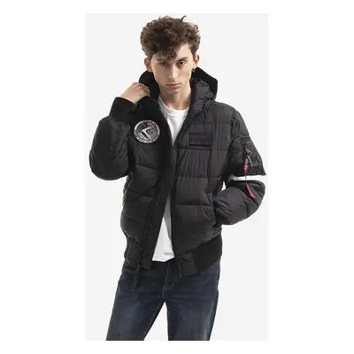 Bunda Alpha Industries Hooded Puffer Fd Nasa 198121 03 pánská, černá barva, zimní