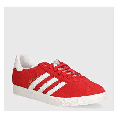 Semišové sneakers boty adidas Originals Gazelle červená barva, JI1534