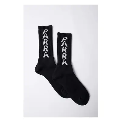 Ponožky by Parra Hole Logo Crew Socks pánské, černá barva, 51176