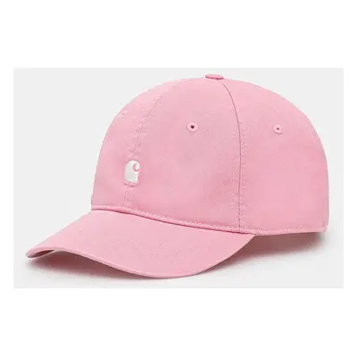 Bavlněná baseballová čepice Carhartt WIP Madison Logo Cap růžová barva, I023750.2E5XX