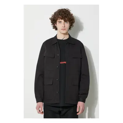 Bavlněná bunda Universal Works Mw Fatigue Jacket černá barva, 166.BLACK