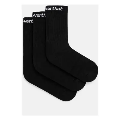 Ponožky thisisneverthat SP-Logo Socks 3-Pack pánské, černá barva, TN241WUNSO01