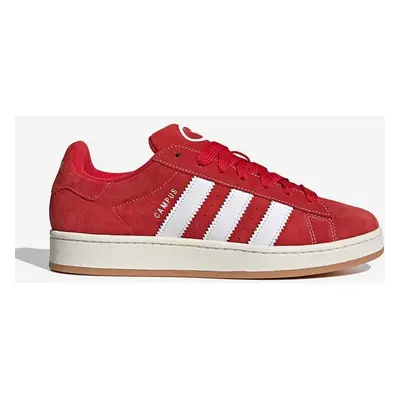 Semišové sneakers boty adidas Originals Campus 00S červená barva, H03474