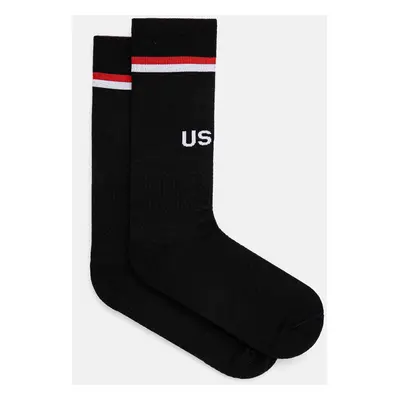 Vlněné ponožky AMBUSH Logo Low Soccer Socks černá barva, BMRA002F24KNI0011000