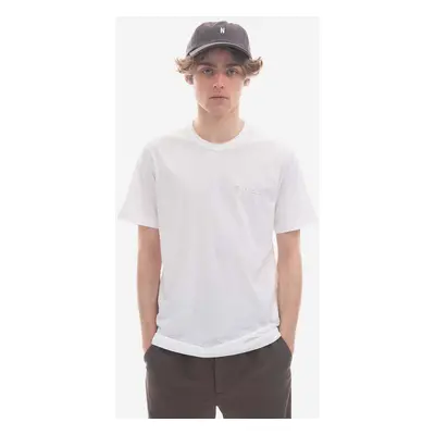 Tričko Norse Projects Joakim Reflective Print N01-0640 0001 bílá barva, s potiskem