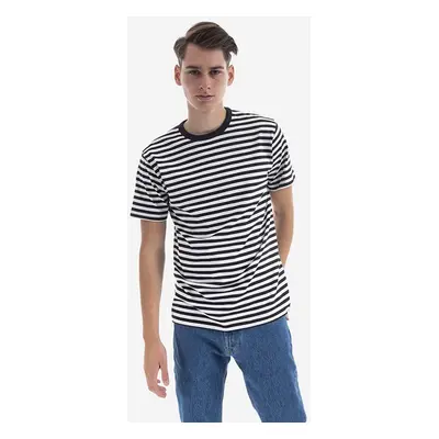 Bavlněné tričko Norse Projects Niels Classic Stripe bílá barva, N01.0563.9999-9999