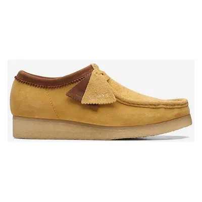 Semišové mokasíny Clarks Originals Wallabee hnědá barva, 26170536