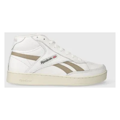 Kožené sneakers boty Reebok Club C Form Hi bílá barva