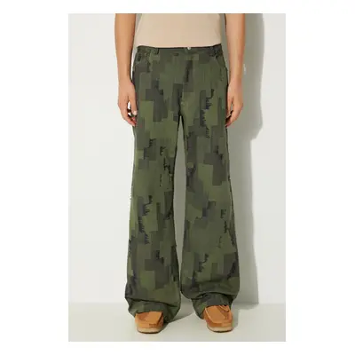 Džíny Marcelo Burlon AOP Cross Wide Pants pánské, CMCA187F24FAB0025810