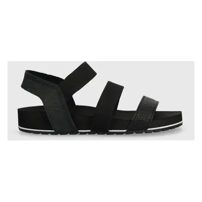 Sandály Timberland A2J26 Malibu Wave 3 Bands dámské, černá barva, A2J26-BLACK