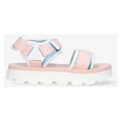 Sandály Timberland Euro Swift Sandal dámské, růžová barva, na platformě, A2KTG-PINK