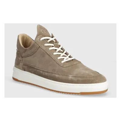 Semišové sneakers boty Filling Pieces Low Top Ripple Suede béžová barva, 25122799988