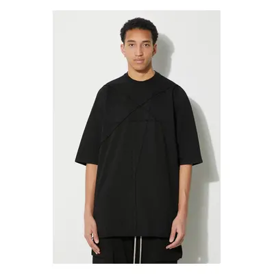 Bavlněné tričko Rick Owens Jumbo T-Shirt černá barva, DU01D1274.RIGET1.09