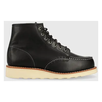 Kožené boty Red Wing pánské, černá barva, 3373-black