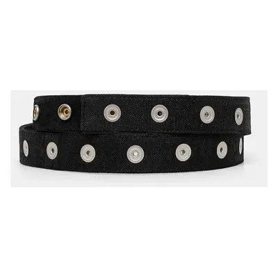 Pásek Rick Owens Snaps Belt černá barva, DA02D2441.BWES2